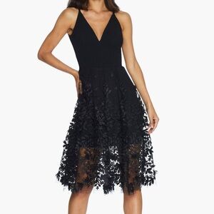 Dress the Population Elegant Black Floral Dress size XS 

NWOT